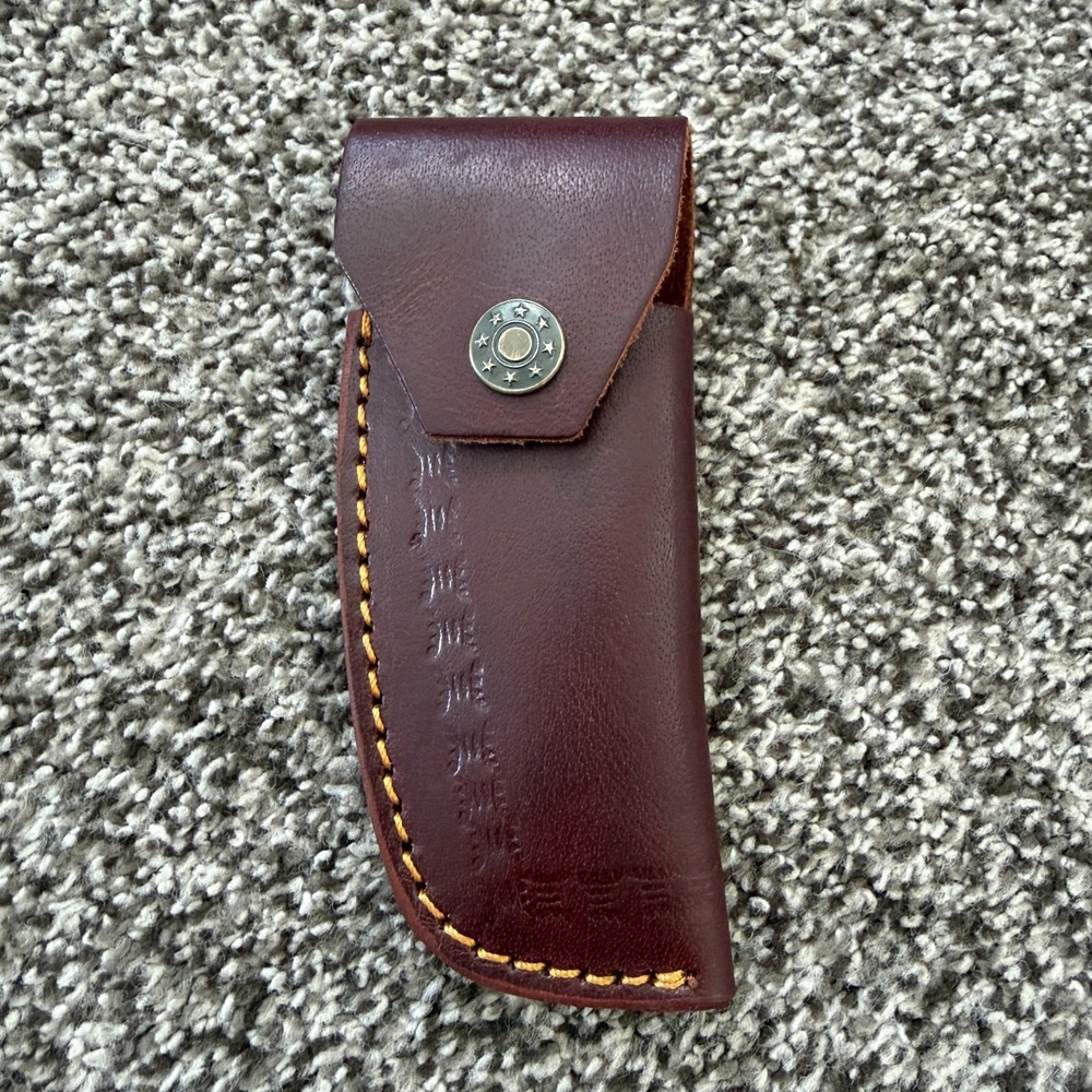 Top Grain Cowhide Leather Knife Sheath Portable Holster Small 4"